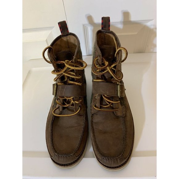 Polo Ralph Lauren Men’s Sz 8.5 D‎ Saddleworth Boots Brown Leather Lace Up main image 6
